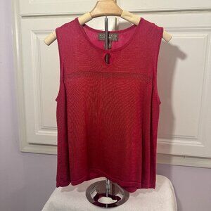 Norton's Pettie Women's Pink Keyhole Boat Neck Tank Top Size PL - Used